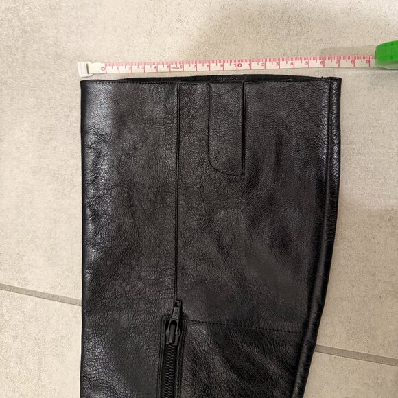 Aldo Black Knee High Leather Boots - Picture 6 of 11